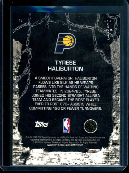 2026 Topps Cactus Jack Tyrese Haliburton Green Refractor /99 Pacers
