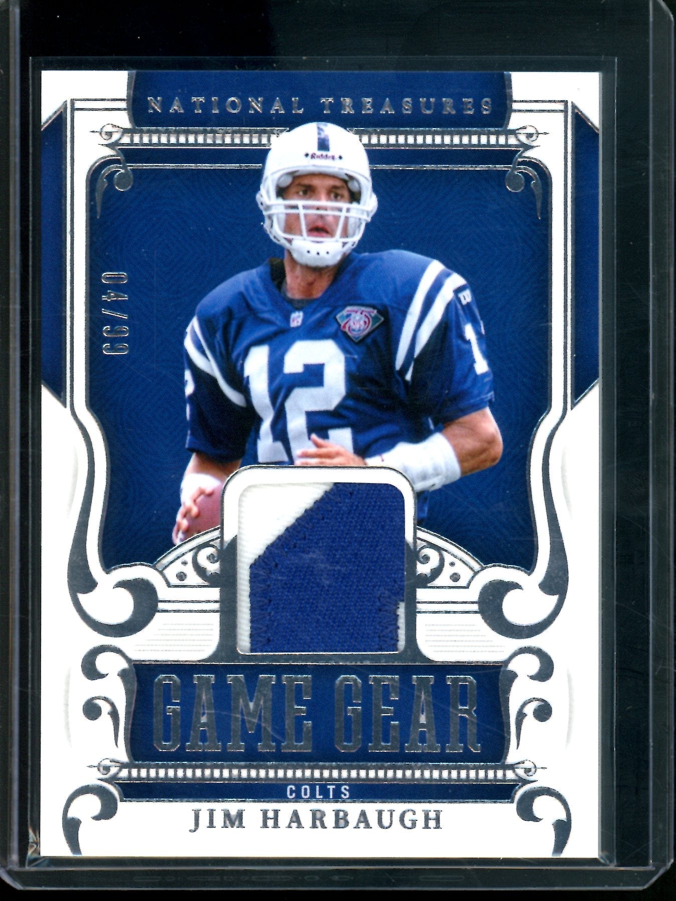 2025 Panini National Treasures Jim Harbaugh Game Gear Relic /99 Colts
