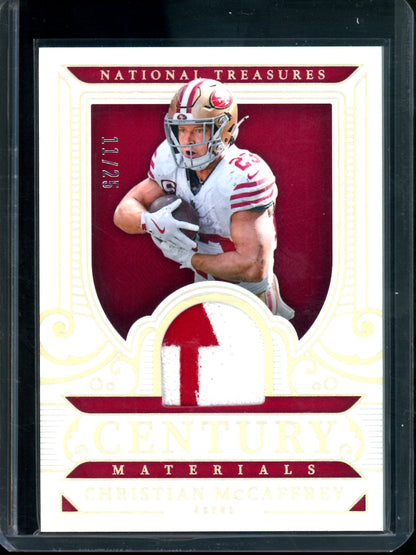 2025 Topps National Treasures Christian McCaffrey Century Materials Relic /25 49ers
