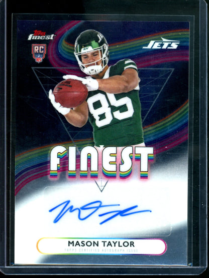 2025 Panini Finest Mason Taylor Rookie Autograph Jets