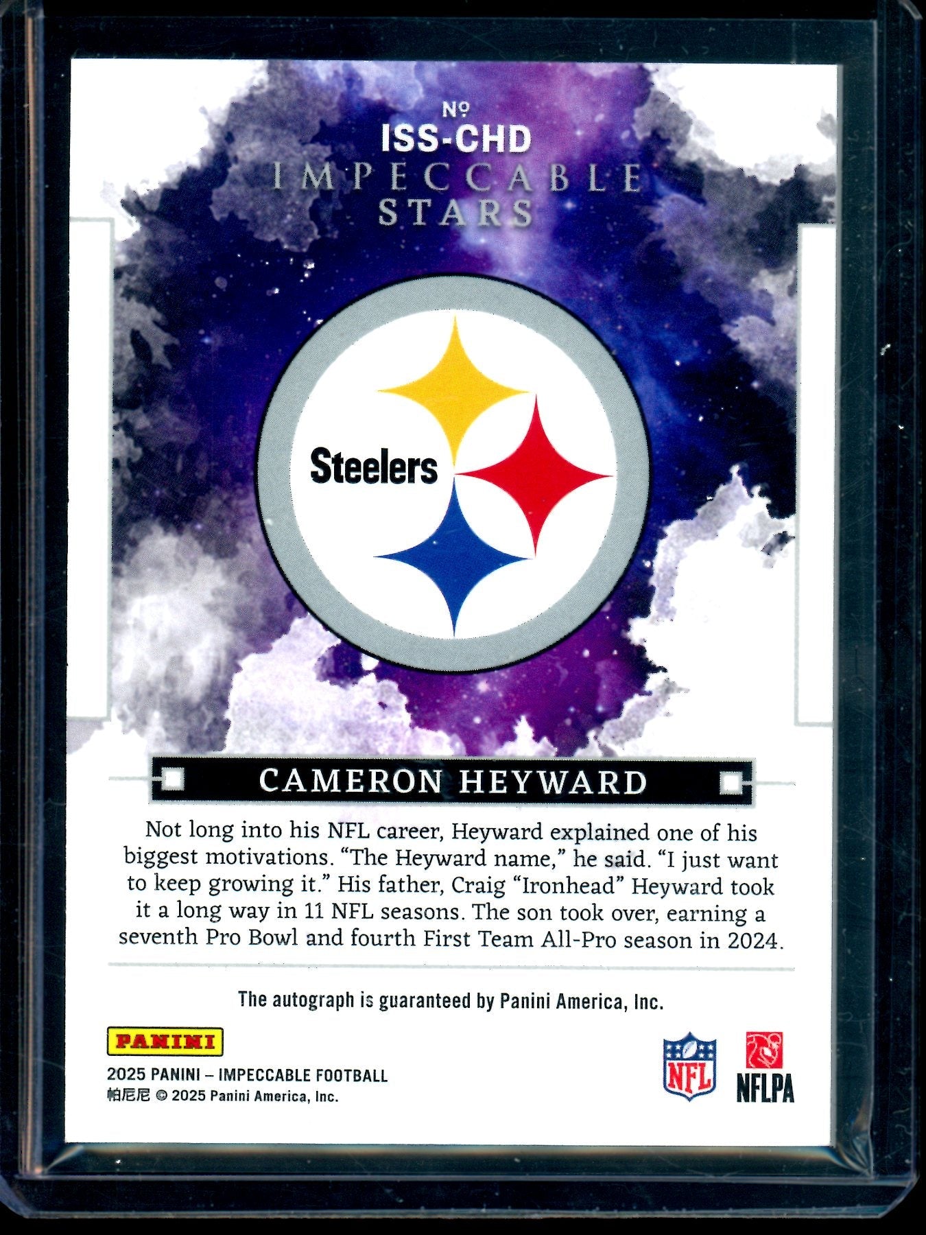 2025 Panini Impeccable Cameron Heyward Star Signatures /49 Steelers