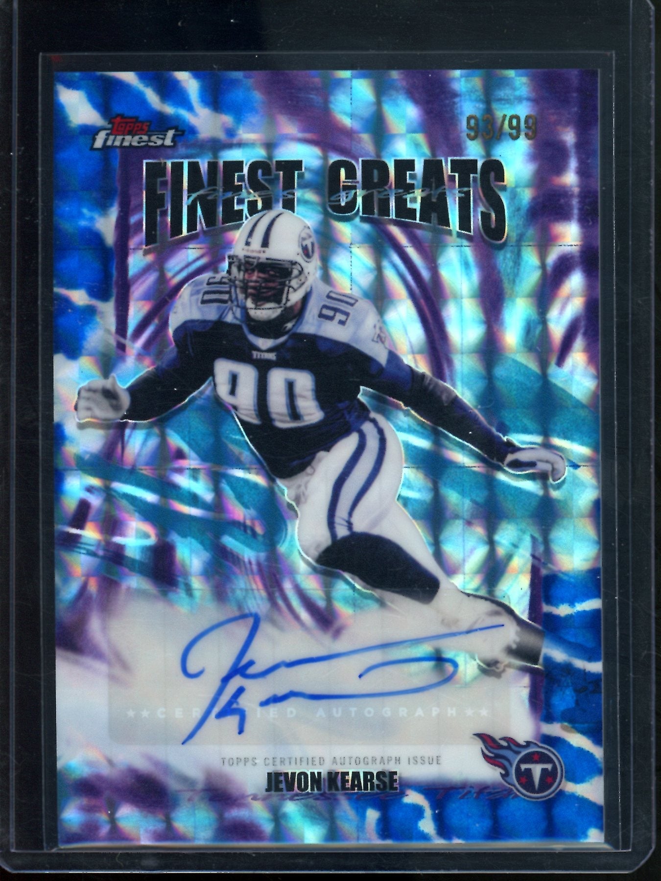 2025 Topps Finest Jevon Kearse Finest Greats Autograph /99 Titans