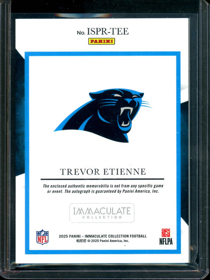 2025 Panini Immaculate Trevor Etienne Rookie Signature Patches /25 Panthers