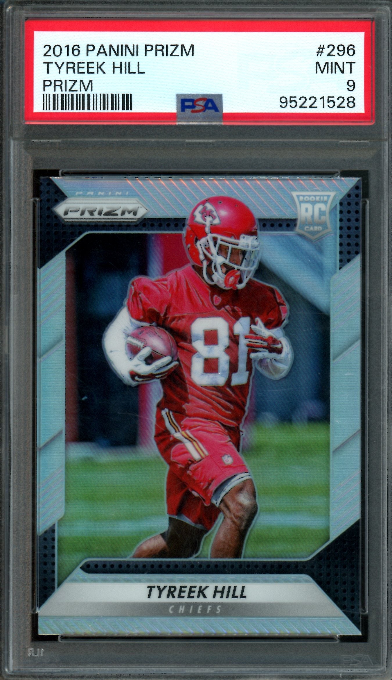 2016 Panini Prizm Tyreek Hill Silver Rookie PSA 9 Chiefs