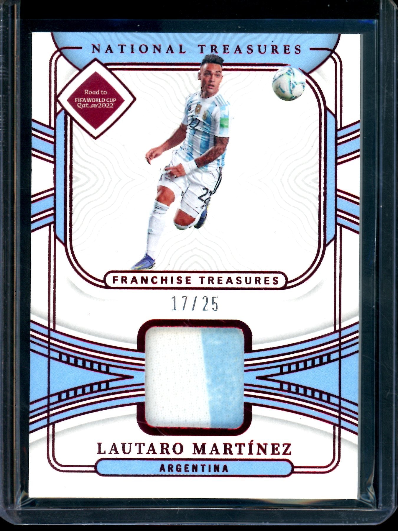 2022 Panini National Treasures Lautaro Martinez Franchise Treasures Relic /25 Argentina