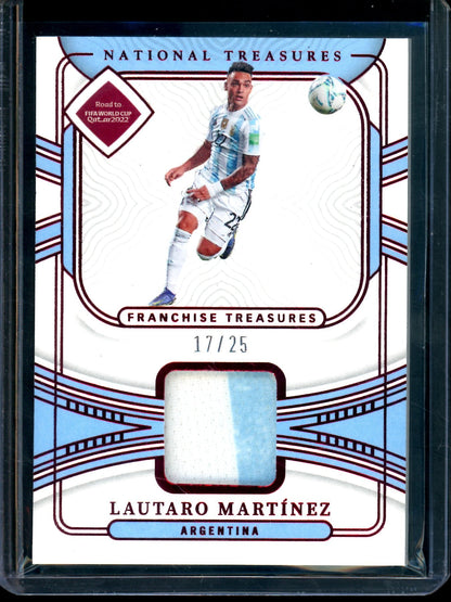 2022 Panini National Treasures Lautaro Martinez Franchise Treasures Relic /25 Argentina