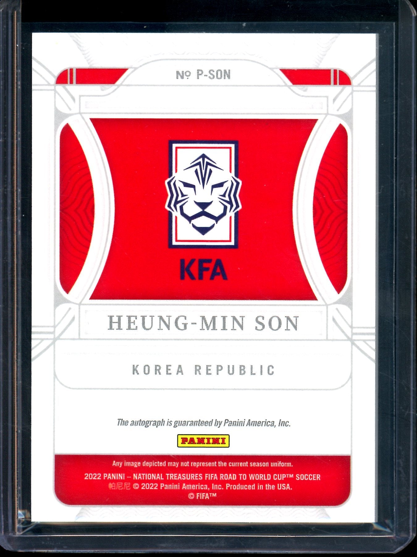 2022 Panini National Treasures Heung-Min Son Penmanship Autograph /99 Korea Republic