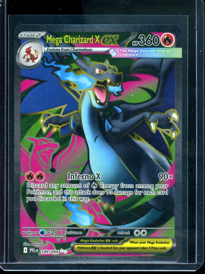 2025 Pokemon Phantasmal Flames Mega Charizard X EX 109/094