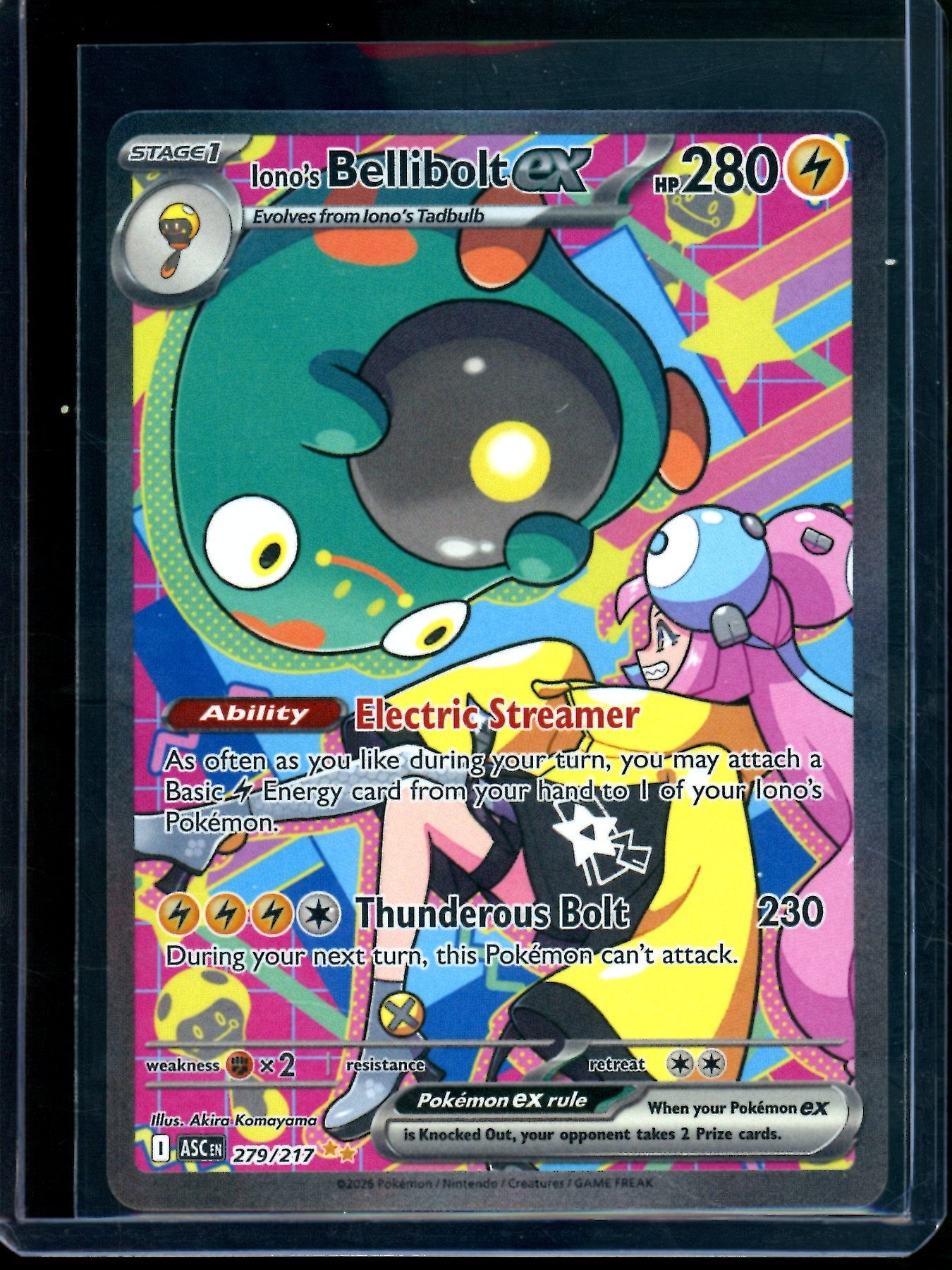 2026 Pokemon Ascended Heroes Iono's Bellibolt EX 279/217
