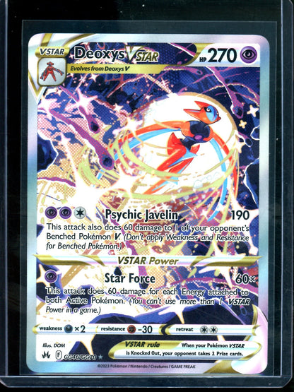 2023 Pokemon Crown Zenith Deoxy's V Star GG46/GG70