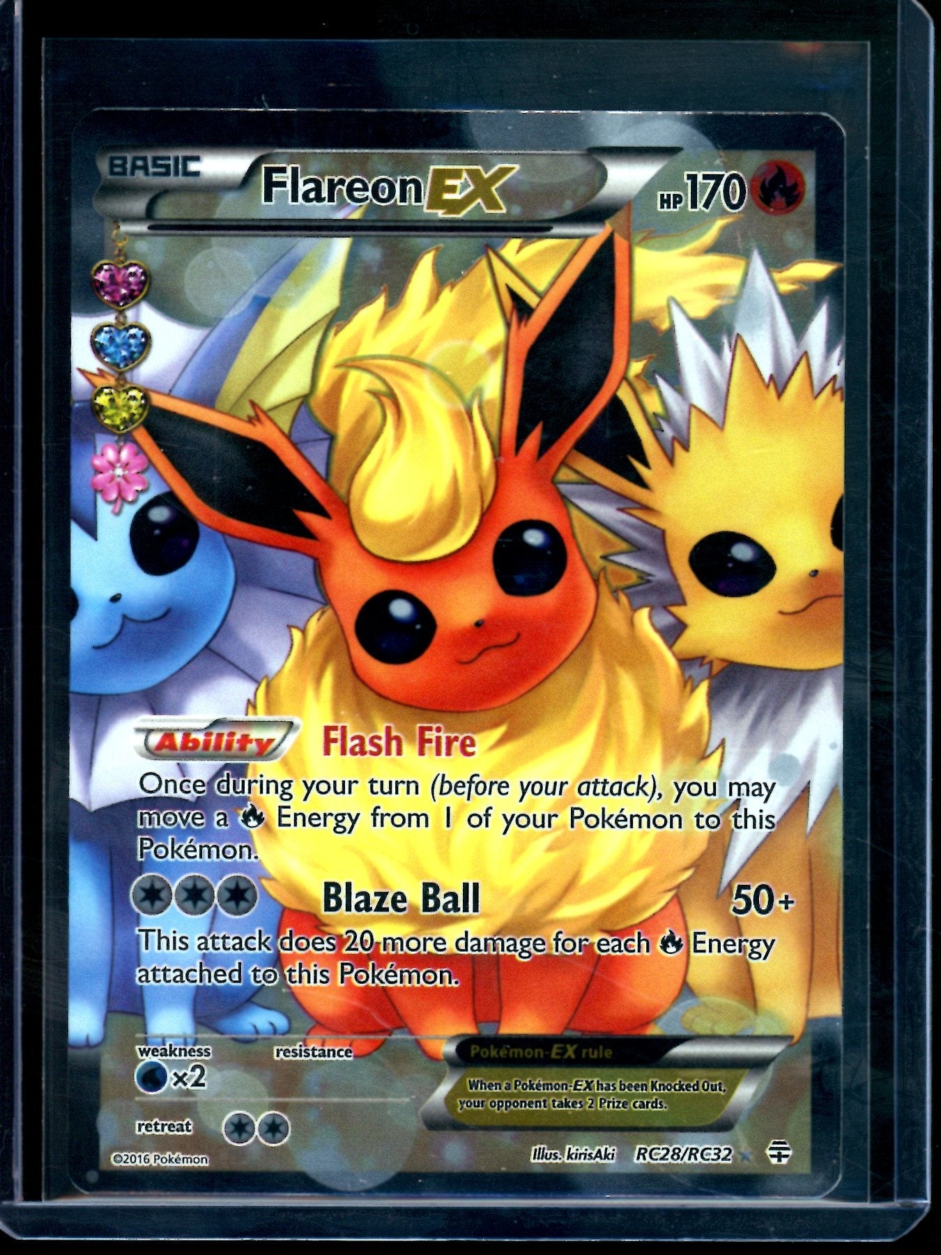 2016 Pokemon Generations Radiant Flareon EX RC28/RC32