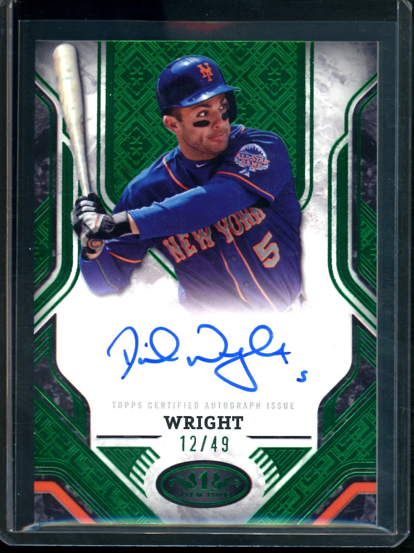 2025 Topps Tier One David Wright Green Autograph /49 Mets