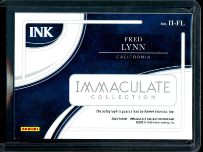2026 Panini Immaculate Fred Lynn Autograph /99 Angels