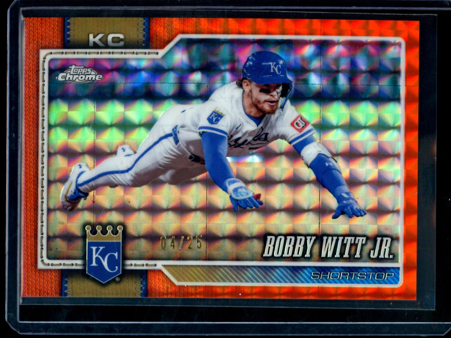 2026 Topps Chrome Bobby Witt Jr Orange Geometric Refractor /25 Royals