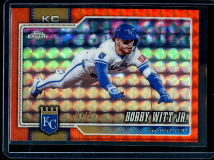 2026 Topps Chrome Bobby Witt Jr Orange Geometric Refractor /25 Royals