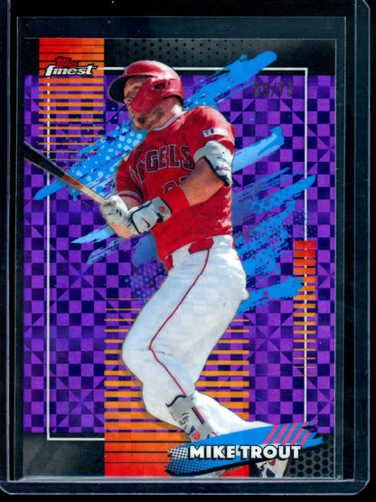 2026 Topps Finest Mike Trout Purple X-Fractor /75 Angels