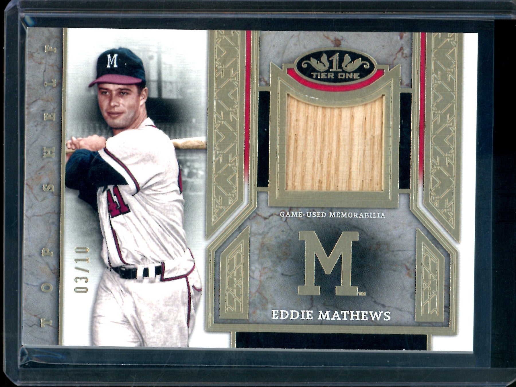 2024 Topps Tier One Eddie Mathews Bat Relic /10 Braves