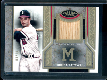 2024 Topps Tier One Eddie Mathews Bat Relic /10 Braves