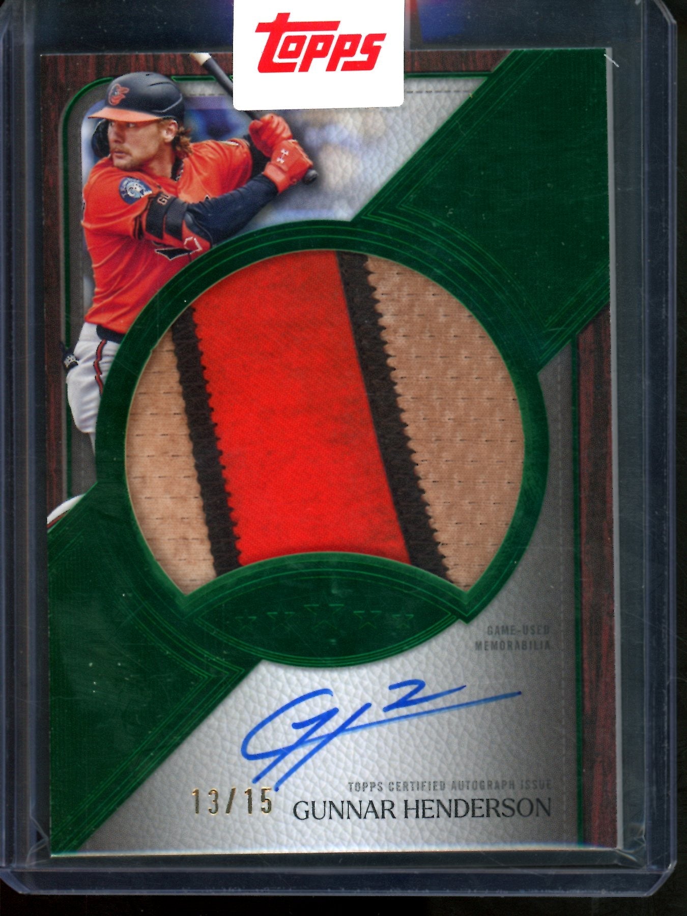 2025 Topps Five Star Gunnar Henderson Jumbo Prime Autograph Green /15 Orioles