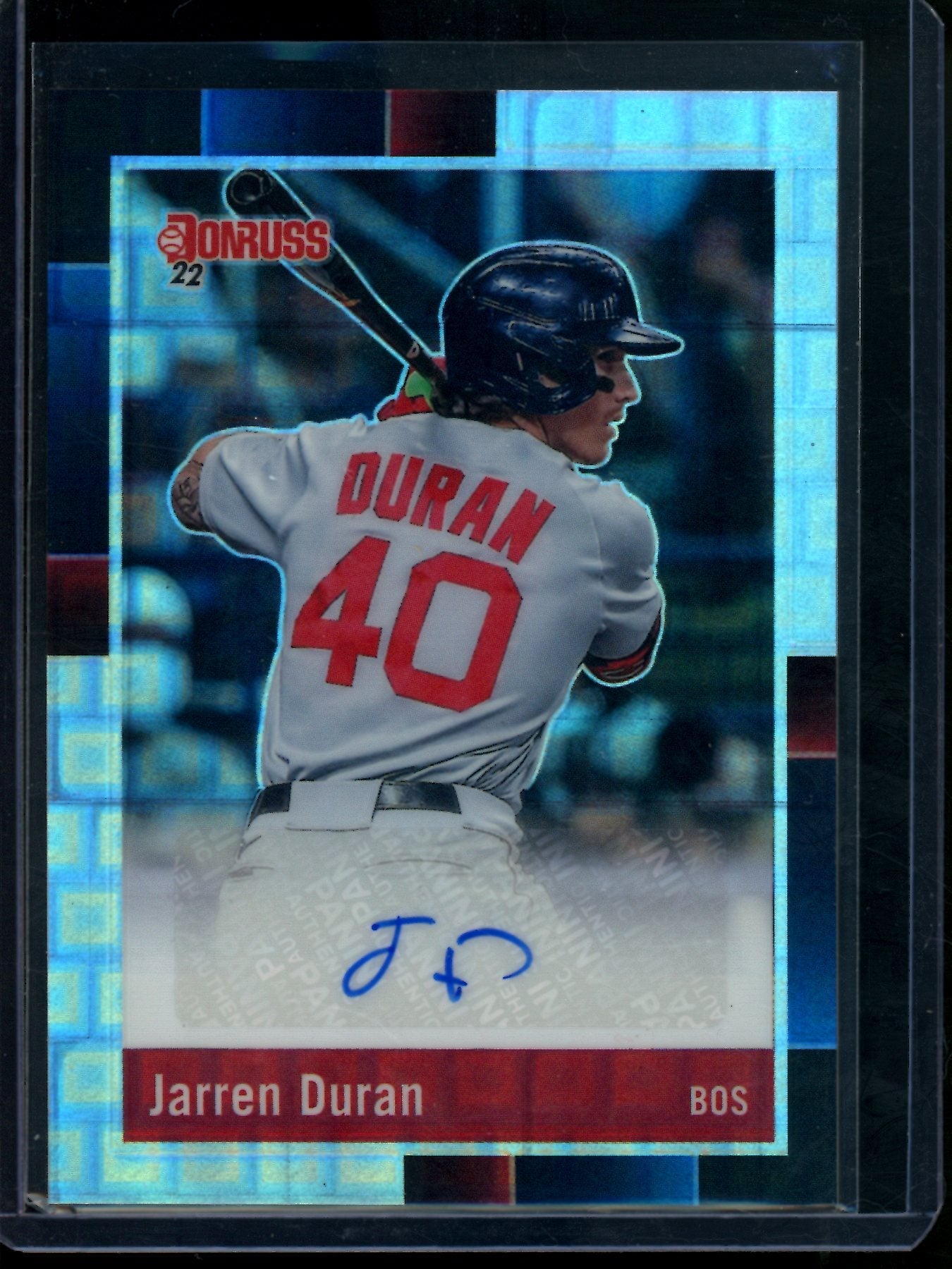 2022 Panini Donruss Jarren Duran Pandora Autograph /20 Red Sox