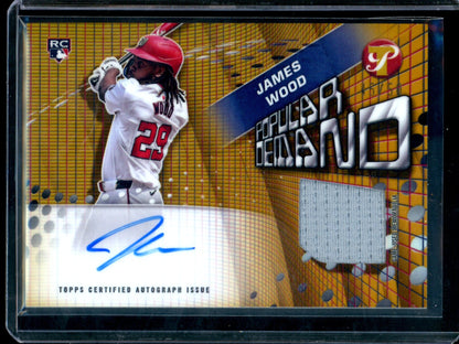 2025 Topps Pristine James Wood Popular Demand Rookie Patch Autograph /50 Nationals