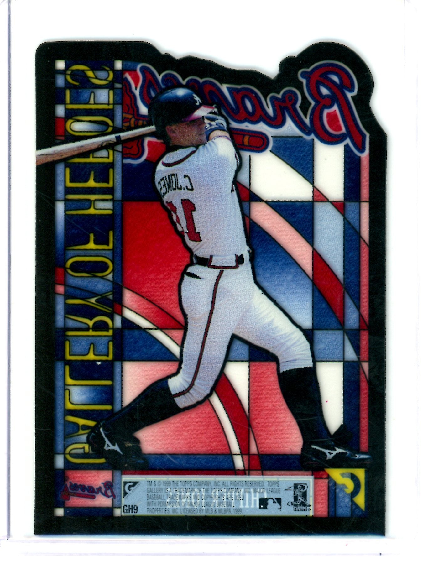 1999 Topps Gallery Chipper Jones Gallery Of Heroes Braves