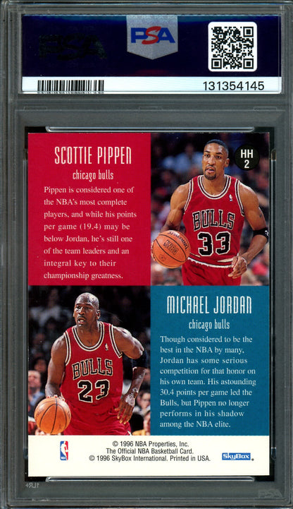 1996 Panini Hoops Jordan / Pippen Head to Head PSA 9 Bulls