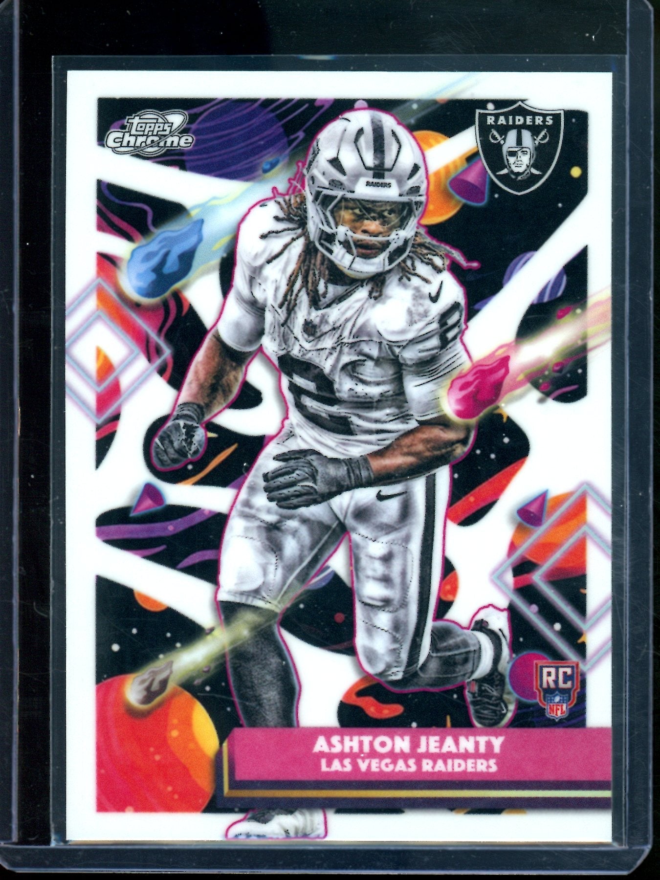 2025 Topps Chrome Cosmic Ashton Jeanty Rookie White SP Radiers