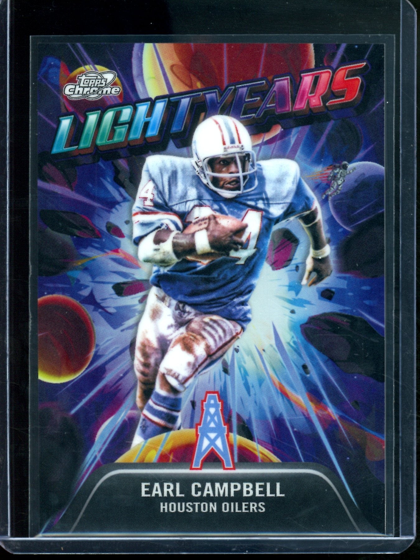 2025 Topps Chrome Cosmic Earl Campbell Lightyears SP Oilers