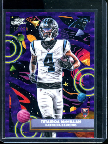 2025 Topps Chrome Cosmic Tetairoa Mcmillan Purple Rookie Refractor /150 Panthers