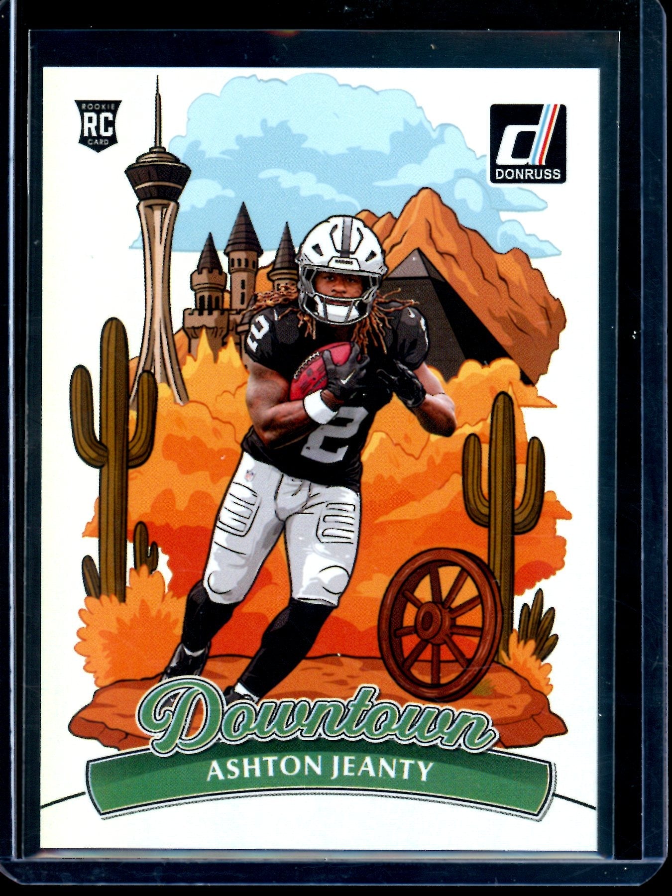 2025 Panini Donruss Ashton Jeanty Rookie Downtown Case Hit Raiders