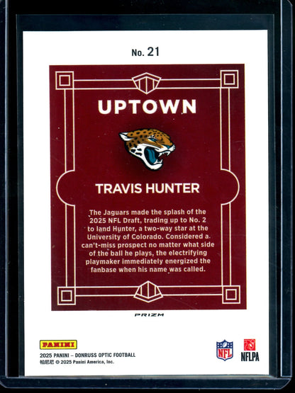 2025 Panini Optic Travis Hunter Uptown Rookie Case Hit Jaguars