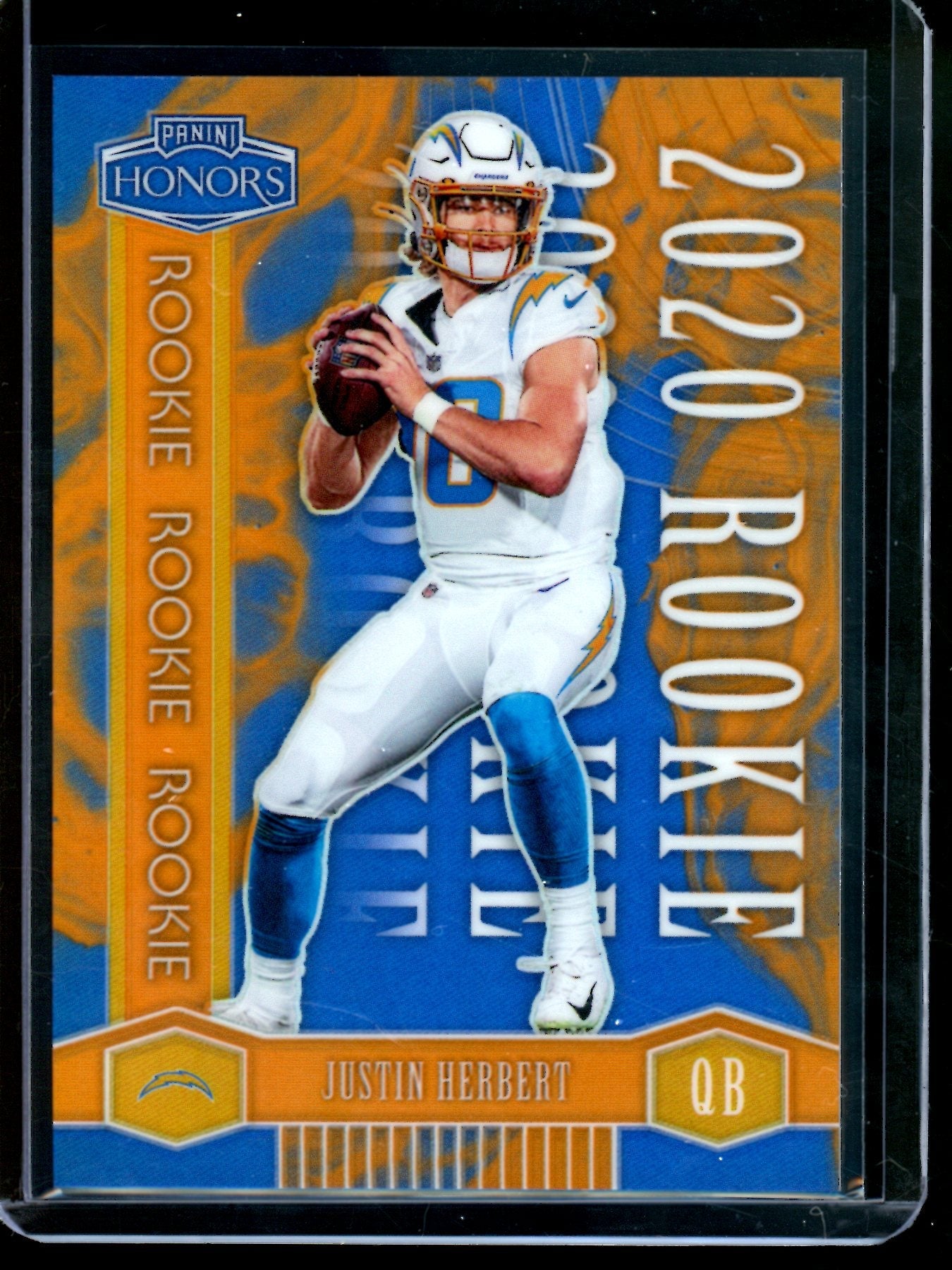 2020 Panini Honors Justin Herbert Gold Rookie #3 /20 Chargers