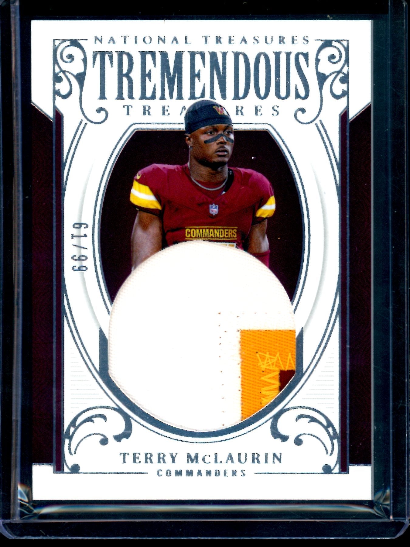 2025 Panini National Treasures Terry McLaurin Tremendous Treasures Relic /99 Commanders