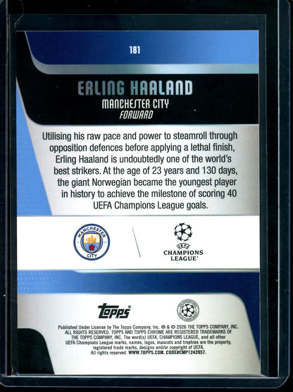2026 Topps Chrome Erling Haaland Red X-Fractor /5 Manchester City