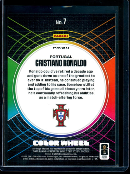 2026 Panini Prizm Cristiano Ronaldo Color Wheel SSP Portugal