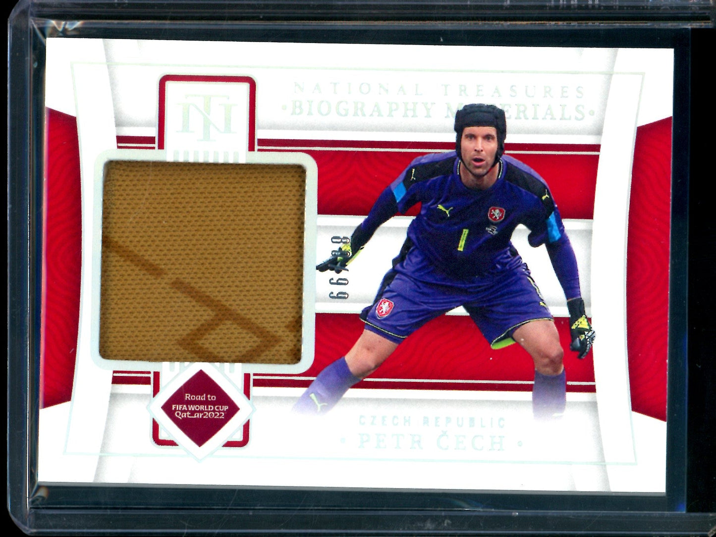 2022 Panini National Treasures Petr Cech Biography Materials /99 Arsenal