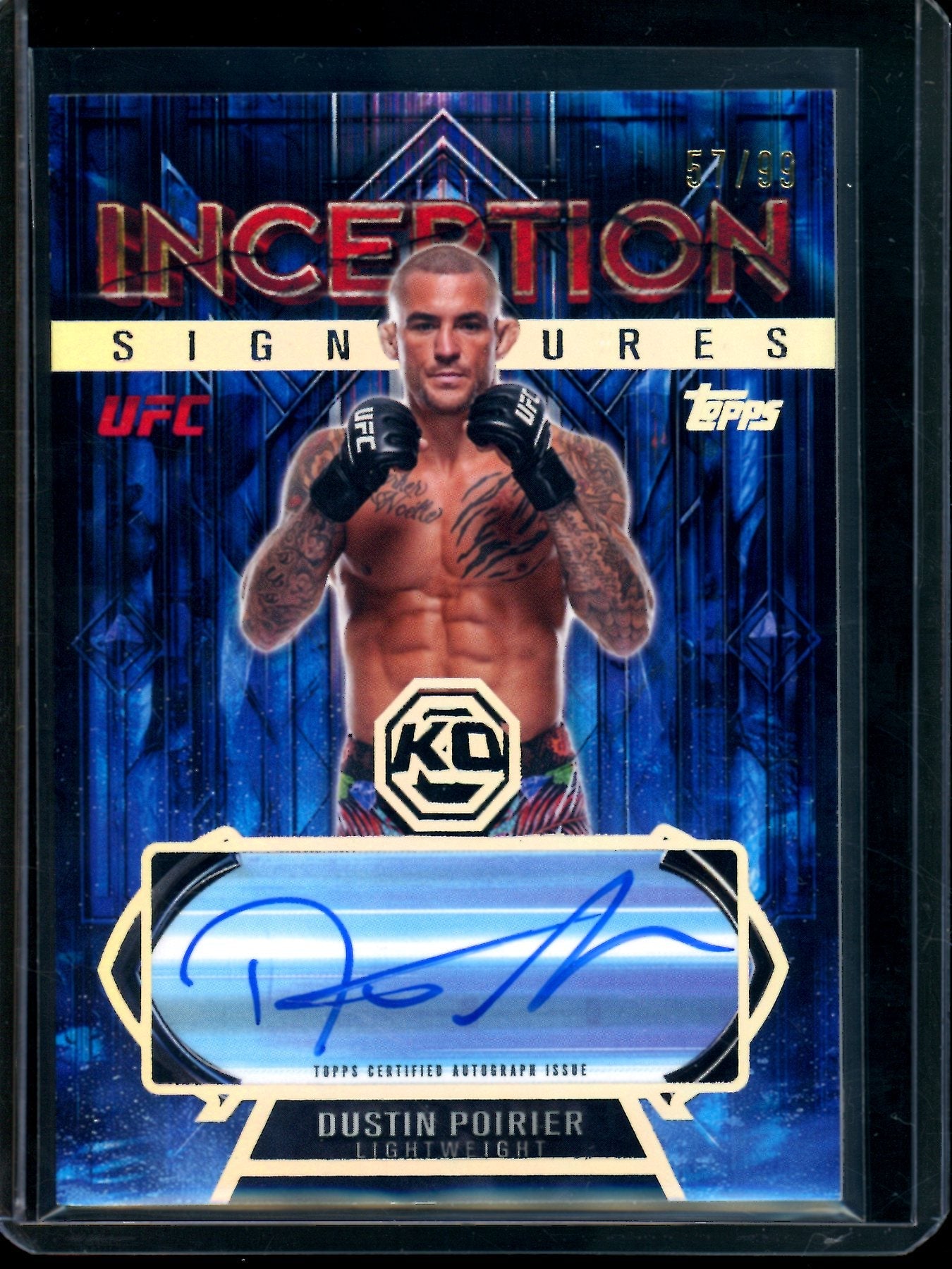 2026 Topps Knockout Dustin Poirier Inception Signatures /99