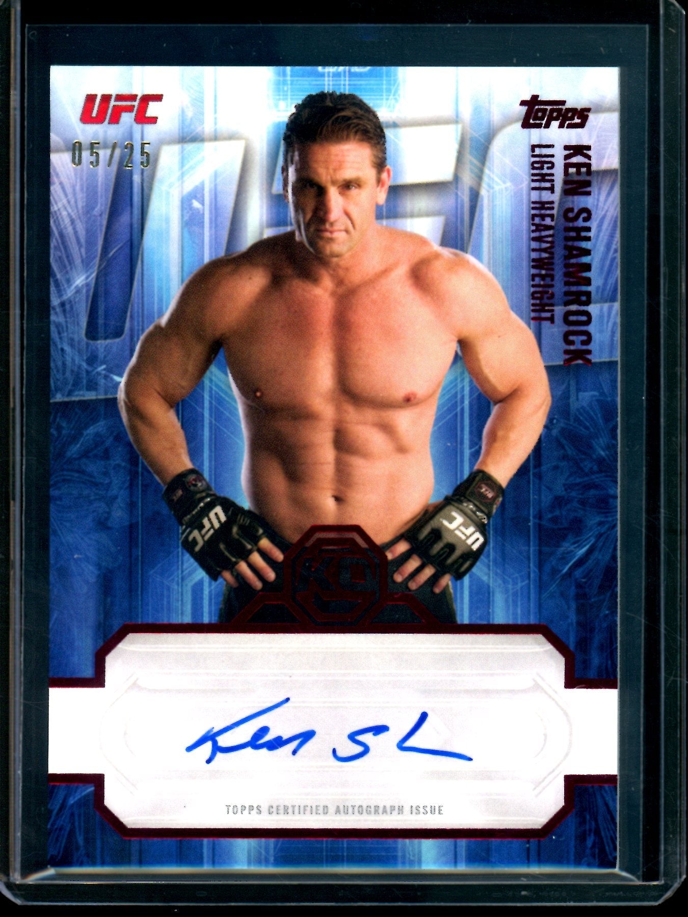 2026 Topps Knockout Ken Shamrock Autograph Red /25