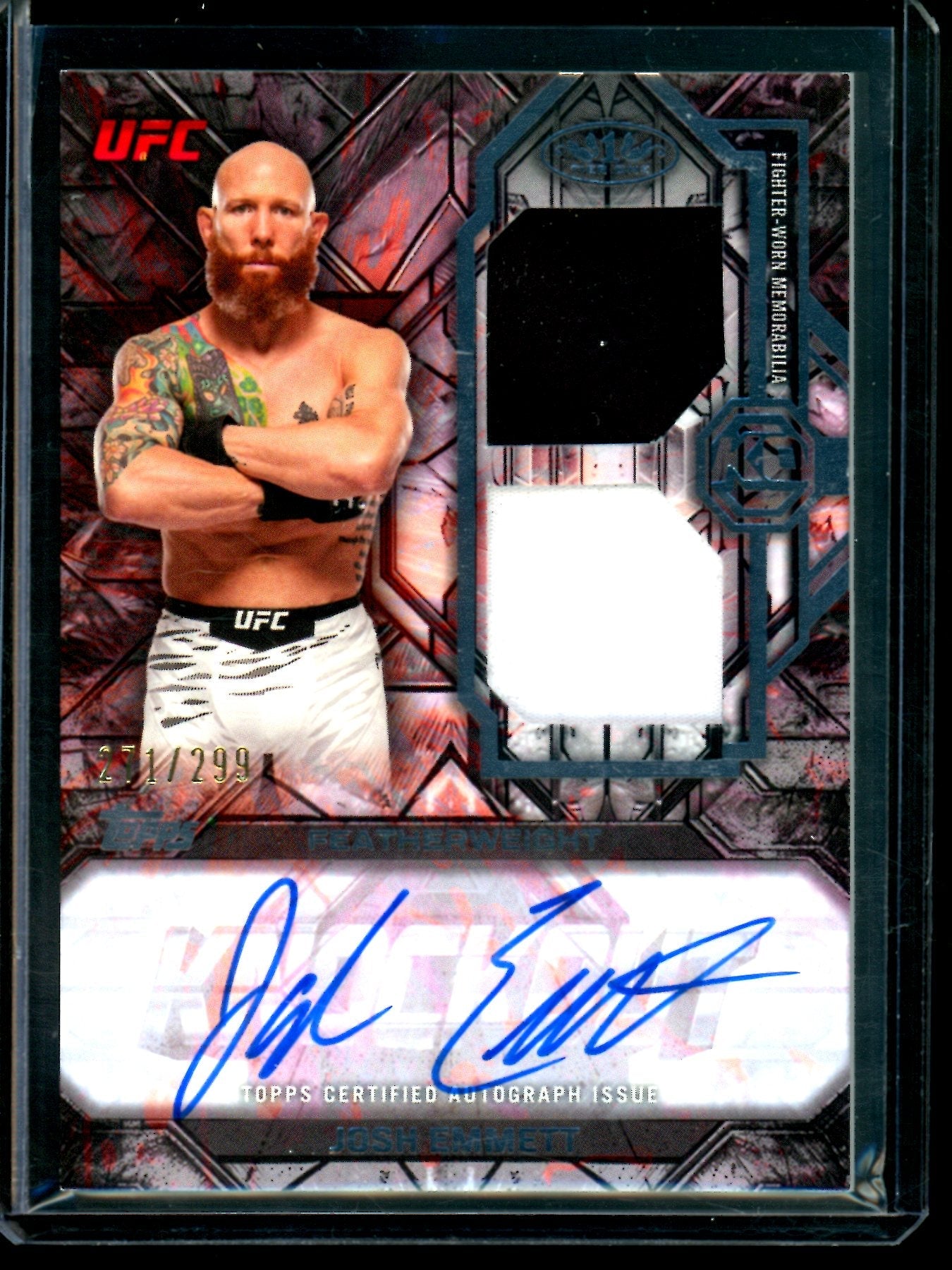 2026 Topps Knockout Josh Emmett Dual Patch Autograph /299