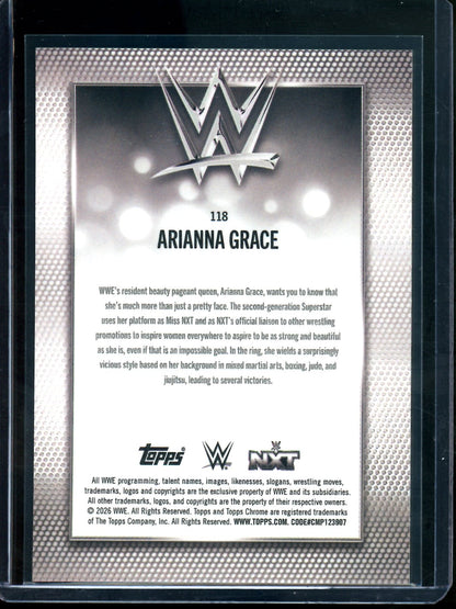 2026 Topps Chrome Arianna Grace Orange Geometric Refractor /25