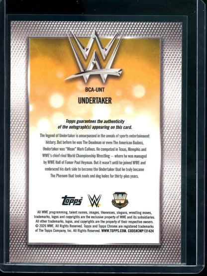 2026 Topps Chrome Undertaker Gold Geometric Autograph /50