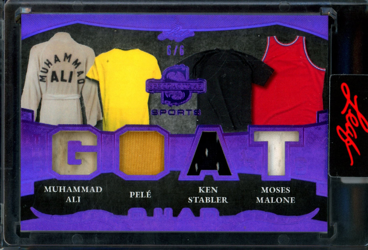 2026 Leaf Spectacular  Ali / Pele / Stabler / Malone "The Goat" Quad Relic