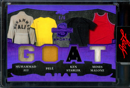 2026 Leaf Spectacular  Ali / Pele / Stabler / Malone "The Goat" Quad Relic