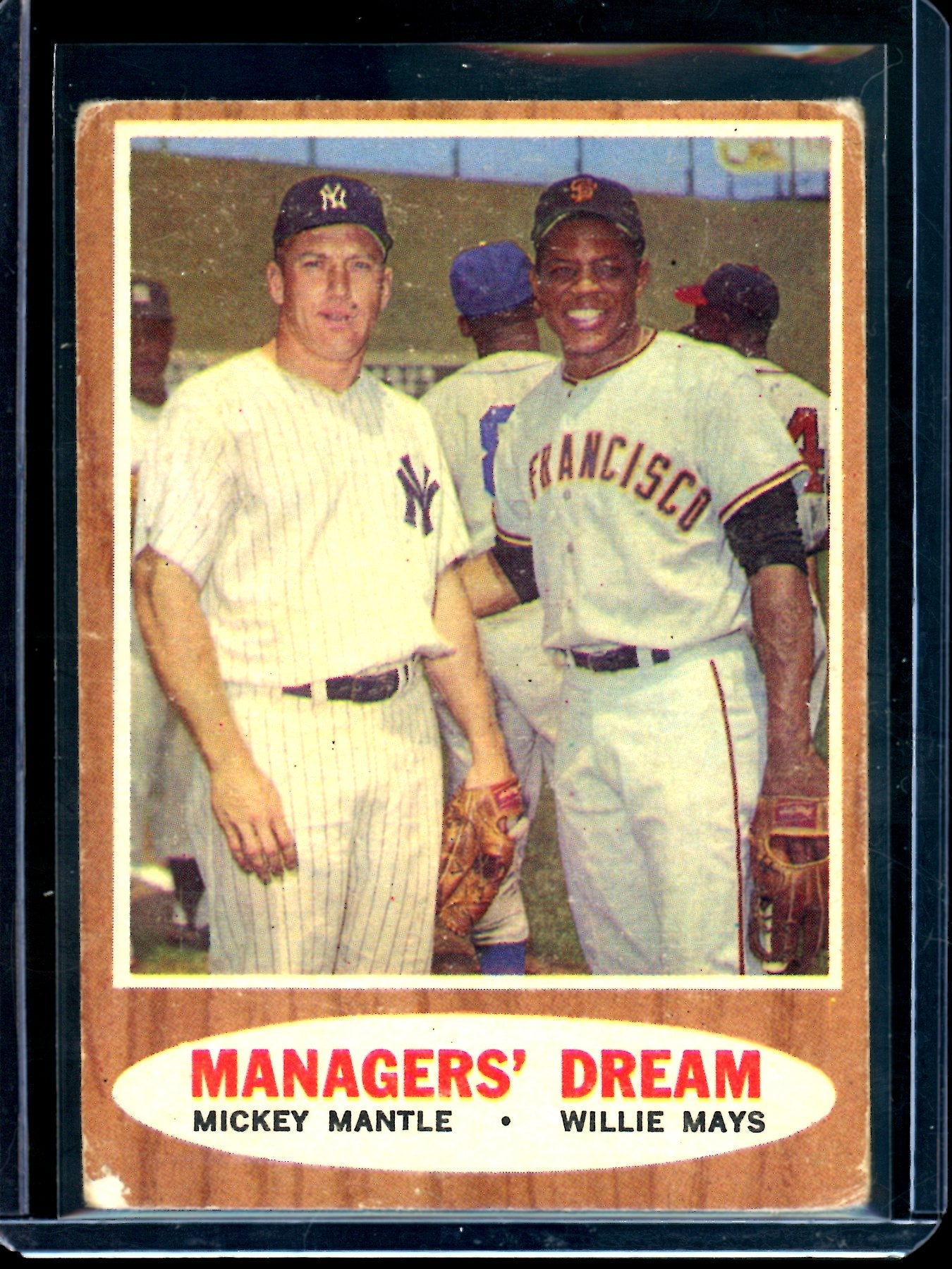 1962 Topps Managers' Dream Mickey Mantle Willie Mays (A)