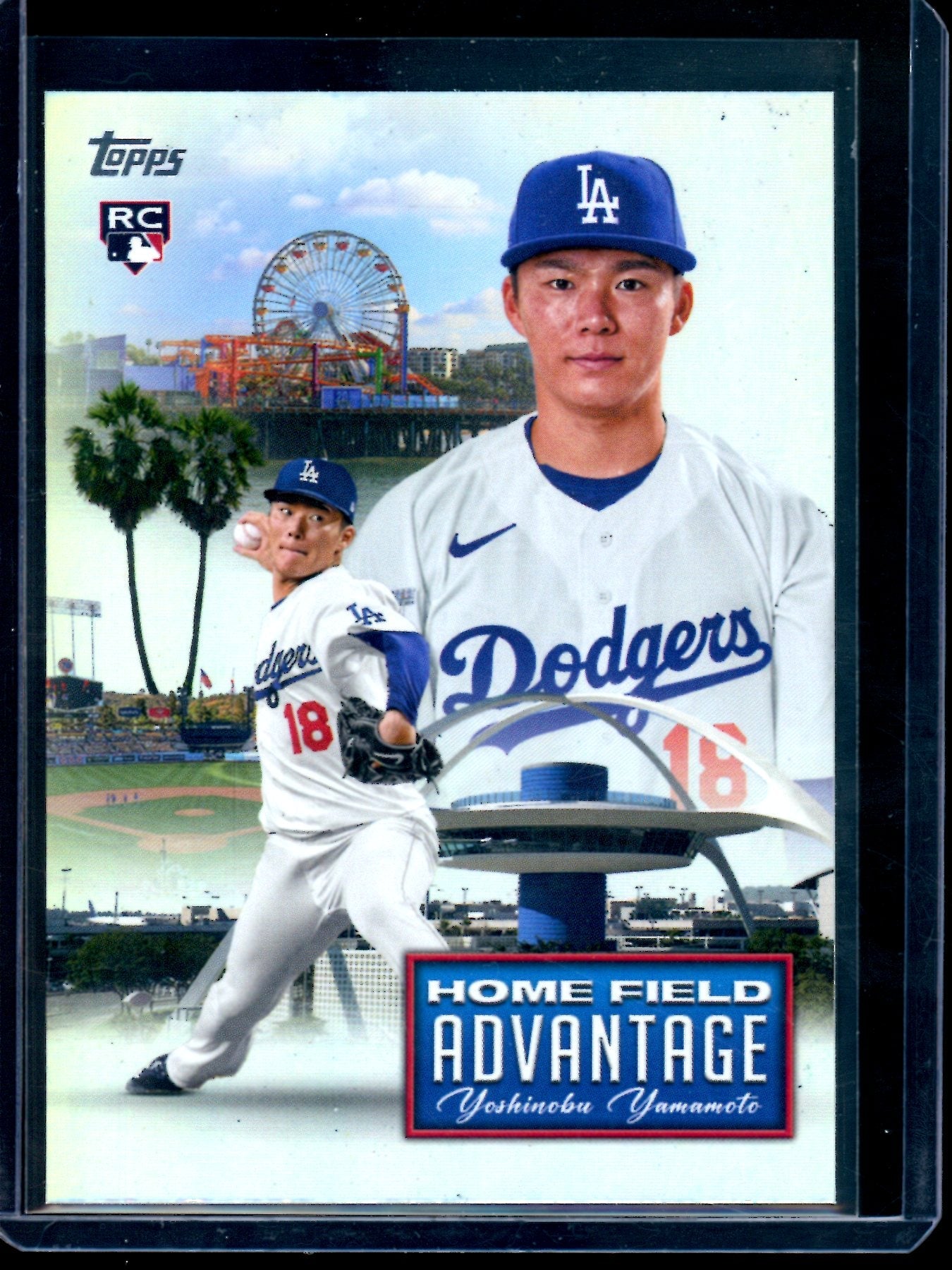 2024 Topps Flagship Yoshinobu Yamamoto Rookie Home Field Advantage SP Dodgers