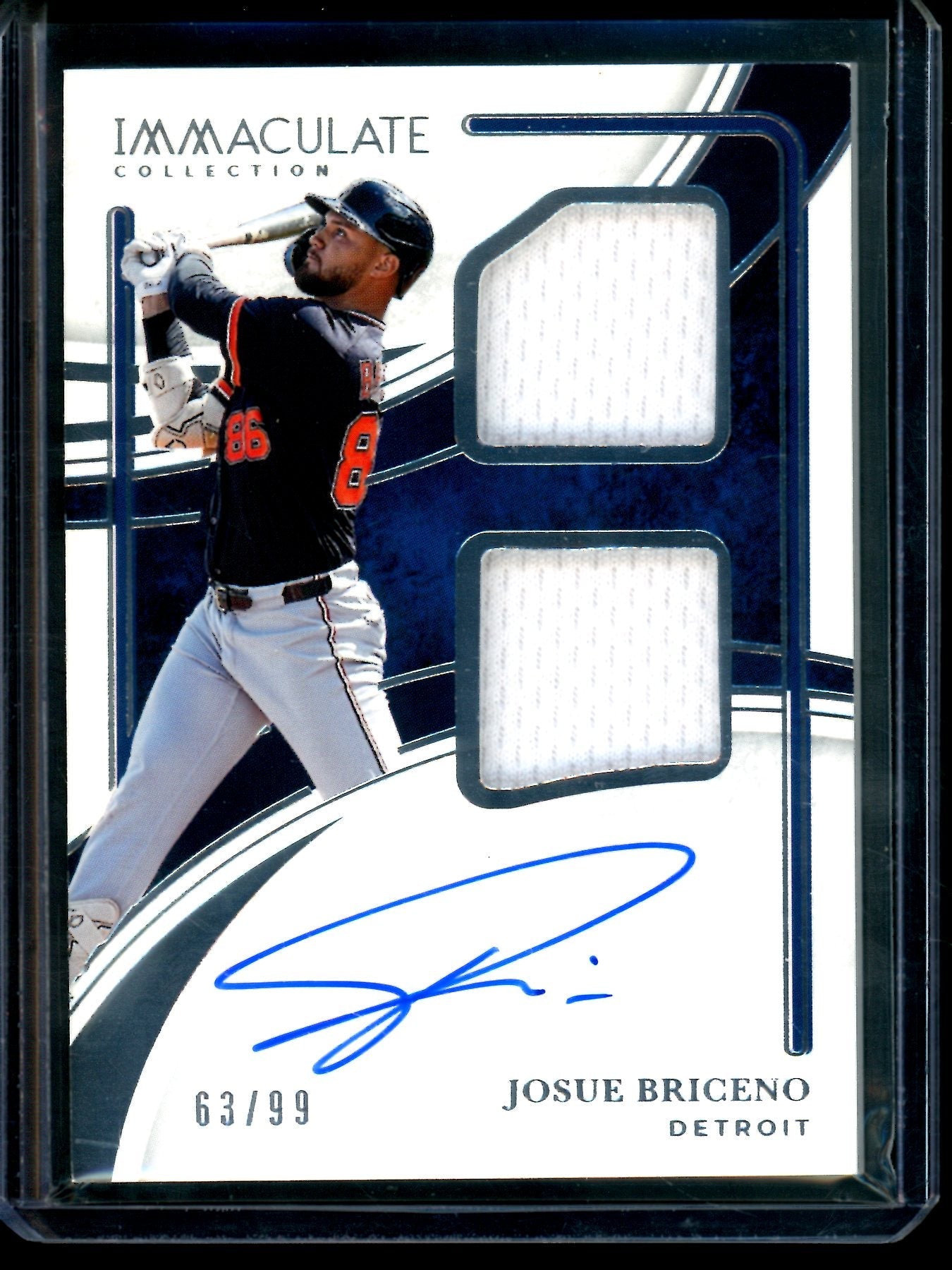 2026 Panini Immaculate Josue Briceno Patch Autograph /99 Tigers