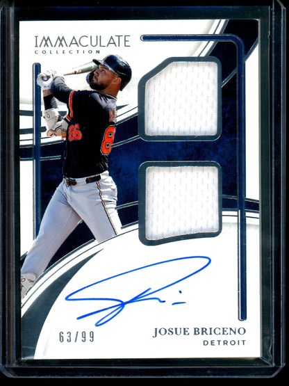 2026 Panini Immaculate Josue Briceno Patch Autograph /99 Tigers