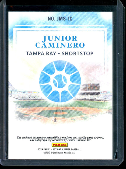 2025 Panini Boys of Summer Junior Caminero Patch Autograph /99 Rays