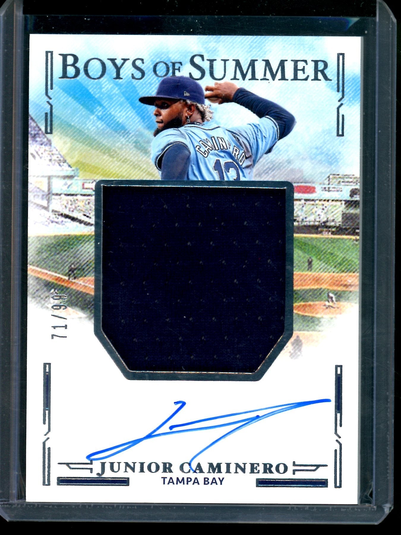 2025 Panini Boys of Summer Junior Caminero Patch Autograph /99 Rays